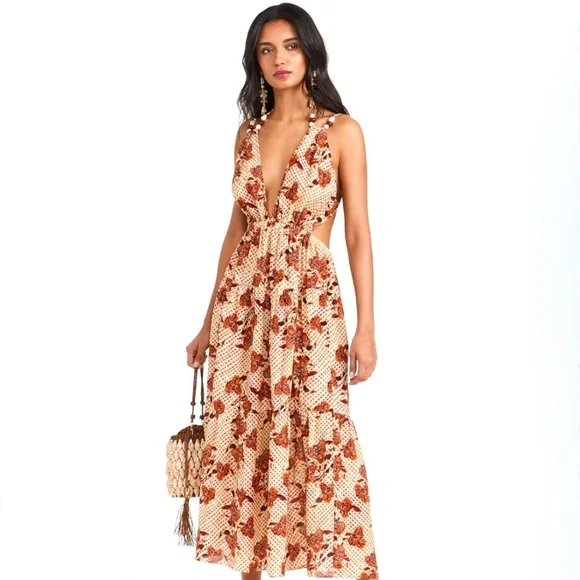 Ulla Johnson Aralyn Cotton / Viscose Halter Dress Large